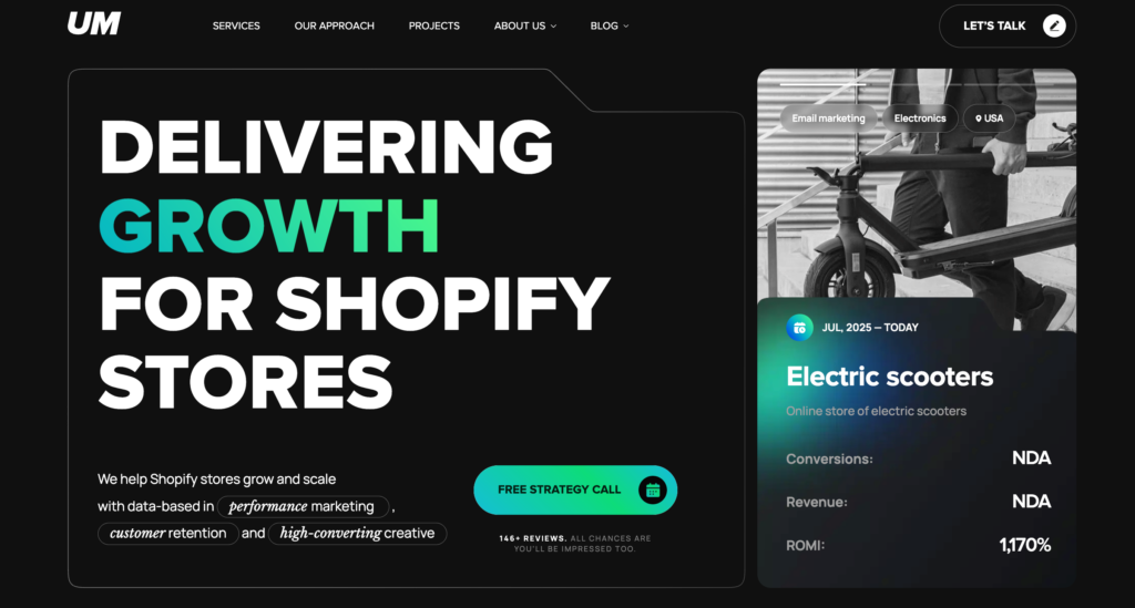 UM | Shopify Marketing Agency